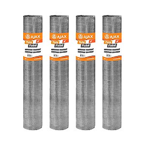 KIT 4UN TELA FUBÁ ARAME GALVANIZADO BWG32 PENEIRA 1,00X12,5M