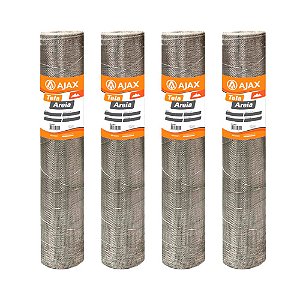 KIT 4 UN TELA AREIA ARAME GALVANIZADO BWG 28 1,00X12,5M