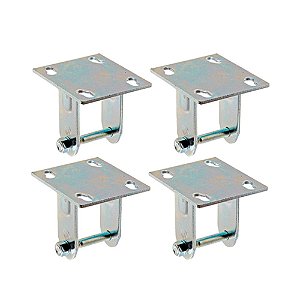 KIT 4 UN SUPORTE GARFO FIXO 6 POL PARA RODÍZIO