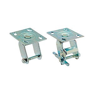 KIT 2 UN SUPORTE GARFO GIRATÓRIO FREIO 5 POL P/RODÍZIO