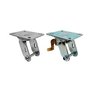 KIT 2 UN SUPORTE GARFO GIRATÓRIO FREIO 5 POL/ RODÍZIO