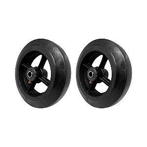 KIT 2 UN RODA BORRACHA MOLDADA 8 POL 250KG P/ RODÍZIO