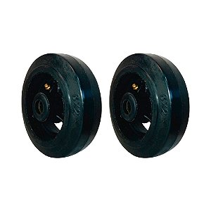 KIT 2 UN RODA BORRACHA MOLDADA 6 POL 220KG P/ RODÍZIO