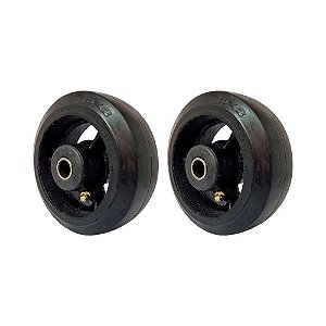 KIT 2 UN RODA BORRACHA MOLDADA 5 POL 180KG P/ RODÍZIO