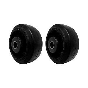 KIT 2 UN RODA BORRACHA MOLDADA 4 POL 150KG P/ RODÍZIO