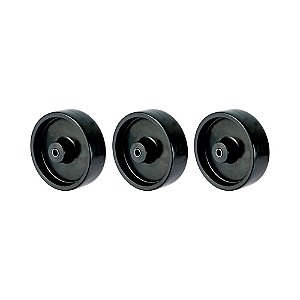 KIT 3 UN RODA 512 POL IPROPILENO 5 POL 100KG P/ RODÍZIO