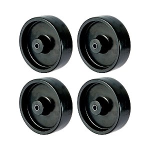 KIT 4 UN RODA 312 POL IPROPILENO 3 POL 60KG P/ RODÍZIO