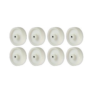 KIT 8 UN RODA 412 NYLON 4 POL 90KG P/ RODÍZIO