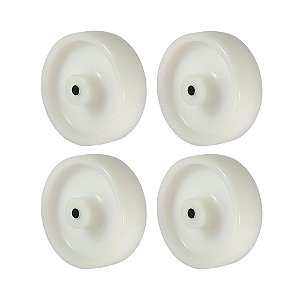 KIT 4 UN RODA 412 NYLON 4 POL 90KG P/ RODÍZIO