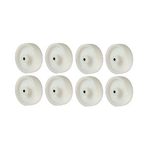 KIT 8 UN RODA 312 NYLON 3 POL 70KG P/ RODÍZIO