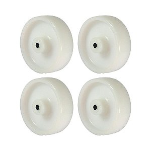 KIT 4 UN RODA 312 NYLON 3 POL 70KG P/ RODÍZIO