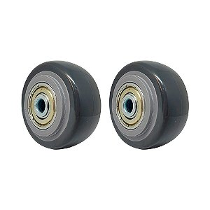KIT 3 UN RODA PVC CINZA 2 POL 50KG PARA RODÍZIO