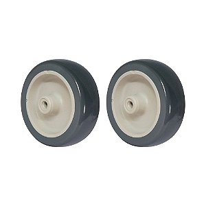 KIT 2 UN RODA BORRACHA TERMOPLÁSTICA 4 POL 90KG P/ RODÍZIO