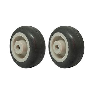 KIT 2 UN RODA BORRACHA TERMOPLÁSTICA 2 POL 40KG P/ RODÍZIO