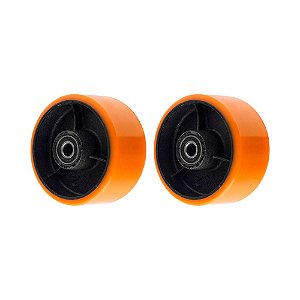 KIT 2 UN RODA POLIURETANO MOLDADO 62PU 6 POL 400KG PARA RODÍZIO