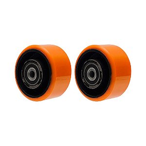 KIT 2 UN RODA POLIURETANO MOLDADO 514PU 5POL 300KG PARA RODÍZIO