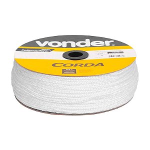 CORDA MULTIFILAMENTO TRANÇADA 4MM X 360M BRANCA VONDER