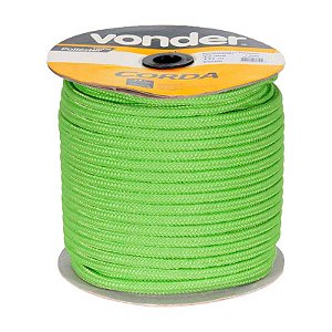 CORDA CAMINHONEIRO TRANÇADA 12MM X 111M VERDE VONDER