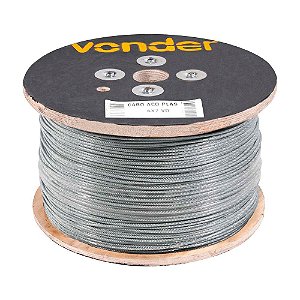 CABO DE AÇO VONDER PLASTIFICADO GALVA. 6X7 200M 3,18mm 1/8”