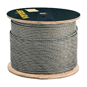 CABO DE AÇO VONDER FIBRA GALVANIZADO 6X25F 70M 6,35 mm 1/4”