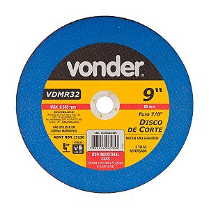 KIT 25 DISCO DE CORTE 230MM X 3,0MM X 22,23MM VDMR32 VONDER