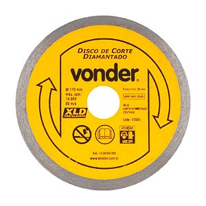 KIT 25 DISCO DE CORTE DIAMANTADO 110MM PORCELANATO XLD VONDE