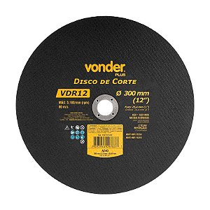 KIT 10 DISCO DE CORTE 300 MM X 3,2 MM X 25,4 MM VDR12 VONDER