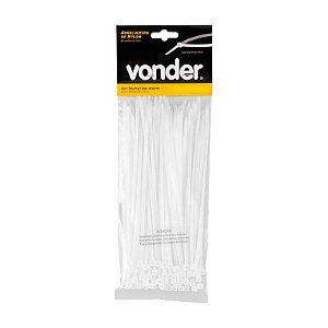 ABRAÇADEIRA DE NYLON 100UN BRANCA 280MM X 3,6MM VONDER