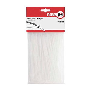 ABRAÇADEIRA DE NYLON 100UN BRANCA 400MM X 4,8MM NOVE54
