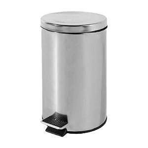 LIXEIRA REDONDA 12 LITROS INOX CINZA VONDER