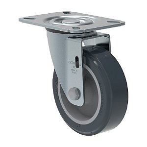 RODÍZIO GIRATÓRIO PVC CINZA GL 412 BP SM 65KG SCHIOPPA