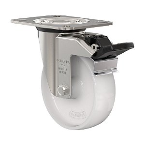 RODÍZIO GIRATÓRIO FREIO NYLON GL412 NTTG INOX 170KG SCHIOPPA