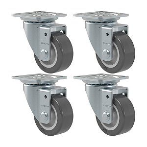 KIT 4 RODÍZIO GIRATÓRIO GLAP 1.58 BP SM 35KG SCHIOPPA