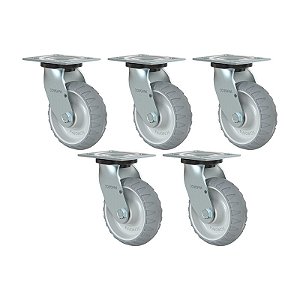 KIT5 RODÍZIO GIRATÓRIO BORRACHA ATÓXICA GS 62 STRE SPE 250KG