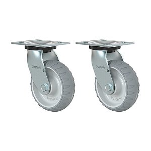 KIT 2 RODÍZIO GIRATÓRIO BORRACHA ATÓXICA GS 62 STRESPE 250KG