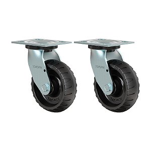 KIT 2 RODÍZIO GIRATÓRIO BORRACHA ATÓXICA GS 62 STRE 250KG