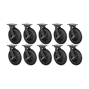 KIT 10 RODÍZIO GIRATÓRIO PNEUMÁTICO GPCX 3258 PCE 200KG