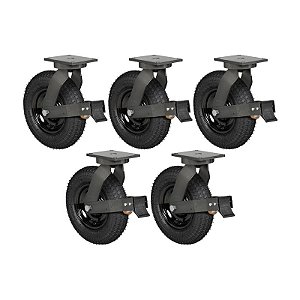 KIT 5 RODÍZIO GIRATÓRIO FREIO PNEUMÁTICO GPCX 3258 PCE 200KG