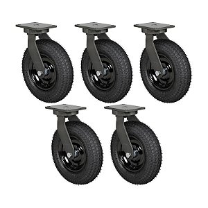 KIT 5 RODÍZIO GIRATÓRIO PNEUMÁTICO GPCX 3258 PCE 200KG