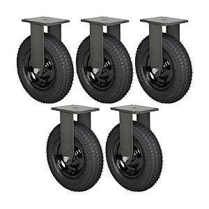 KIT 5 RODÍZIO FIXO PNEUMÁTICO FPCX 3258 PCE 200KG