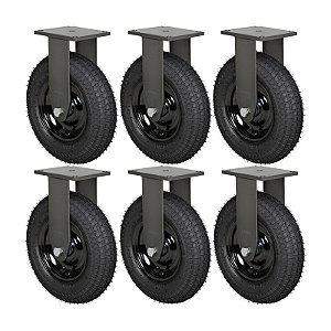 KIT 6 RODÍZIO FIXO PNEUMÁTICO FPCX 3258 PCE  200KG