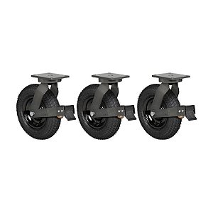 KIT 3 RODÍZIO GIRATÓRIO FREIO PNEUMÁTICO GPCX 3258 PCE 200KG
