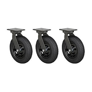 KIT 3 RODÍZIO GIRATÓRIO PNEUMÁTICO GPCX 3258 PCE 200KG