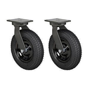 KIT 2 RODÍZIO GIRATÓRIO PNEUMÁTICO GPCX 3258 PCE 200KG