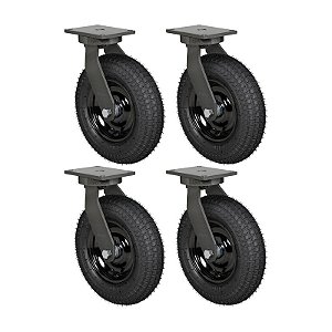 KIT 4 RODÍZIO GIRATÓRIO PNEUMÁTICO GPCX 3258 PCE 200KG