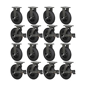 KIT 16 RODÍZIO FIXO GIRATÓRIO FREIO PNEUMÁTICO 3258PCE 200KG