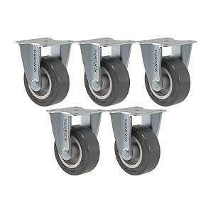 KIT 5 RODÍZIO FIXO FLAP 210 BP 40KG SM SCHIOPPA