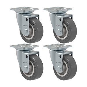 KIT 4 RODÍZIO GIRATÓRIO GLAP 210 BP 40KG SM SCHIOPPA