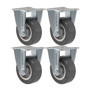 KIT 4 RODÍZIO FIXO FLAP 210 BP 40KG SM SCHIOPPA