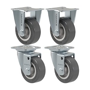 KIT 4 RODÍZIO FIXO GIRATÓRIO 210 BP 40KG SM SCHIOPPA